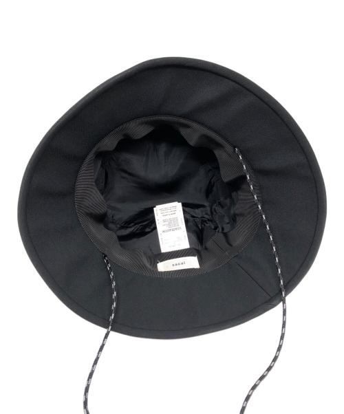 sacai（サカイ）sacai (サカイ) ワイドブリムバケットハット ブラック サイズ:1の古着・服飾アイテム