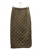 WEEKEND Max Maraウィークエンド マックスマーラ）の古着「キルティングタイトスカート」｜カーキ