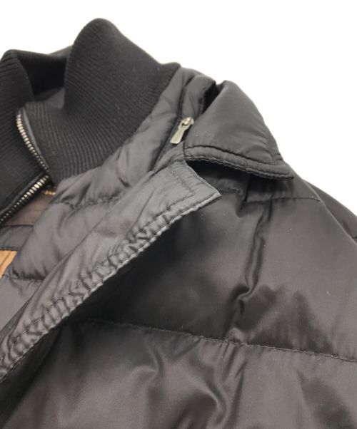 MOORER（ムーレー）MOORER (ムーレー) レイヤードカラー ダウン コート ブラック サイズ:42の古着・服飾アイテム