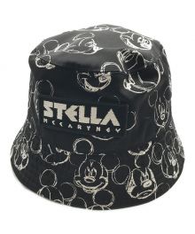 STELLA McCARTNEY（ステラマッカートニー）の古着「Fantasia Mickey Print Logo Reversible Bucket Hat」｜ブラック