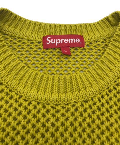 SUPREME（シュプリーム）Supreme (シュプリーム) Open Knit Small Box Sweater イエロー サイズ:Lの古着・服飾アイテム