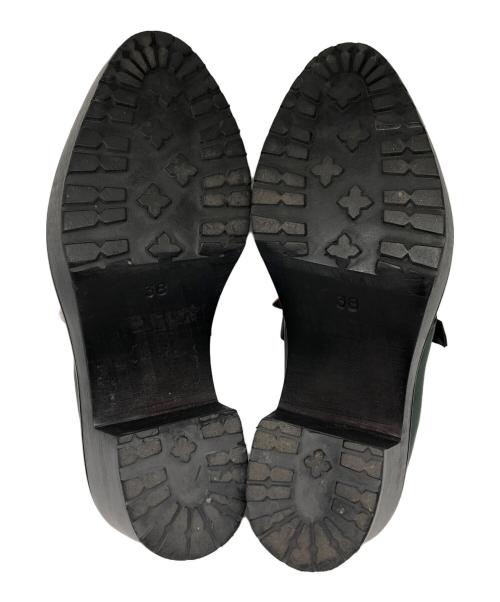 TOGA PULLA（トーガ プルラ）TOGA PULLA (トーガ プルラ) メタルバックルレザーシューズ グリーン サイズ:38の古着・服飾アイテム