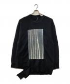 ALMOSTBLACKオールモストブラック）の古着「デザインニット」｜ブラック