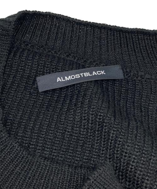 ALMOSTBLACK（オールモストブラック）ALMOSTBLACK (オールモストブラック) デザインニット ブラック サイズ:2の古着・服飾アイテム