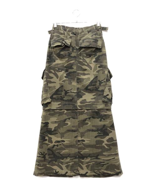 PRANK PROJECT（プランクプロジェクト）PRANK PROJECT (プランクプロジェクト) Washed Cargo Pocket Maxi Skirt カーキ サイズ:38の古着・服飾アイテム