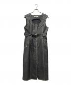 PRANK PROJECTプランクプロジェクト）の古着「Cut-out Synthetic Leather Dress」｜ブラック