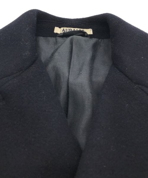 AURALEE（オーラリー）AURALEE (オーラリー) BEAVER MELTON LONG P-COAT ネイビーの古着・服飾アイテム