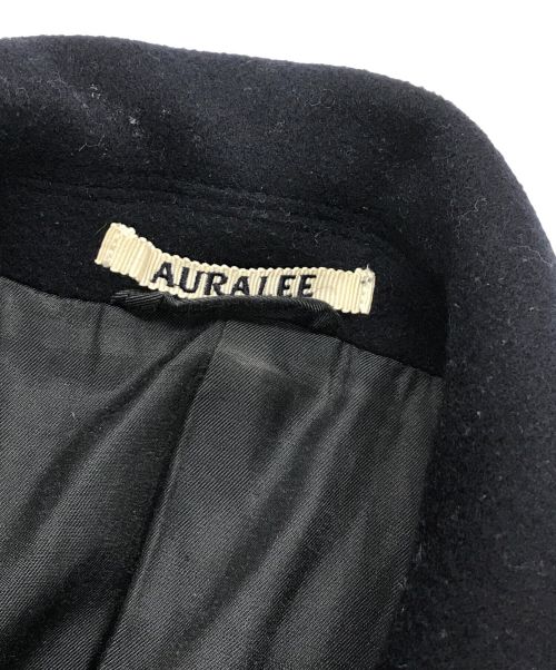 AURALEE（オーラリー）AURALEE (オーラリー) BEAVER MELTON LONG P-COAT ネイビーの古着・服飾アイテム