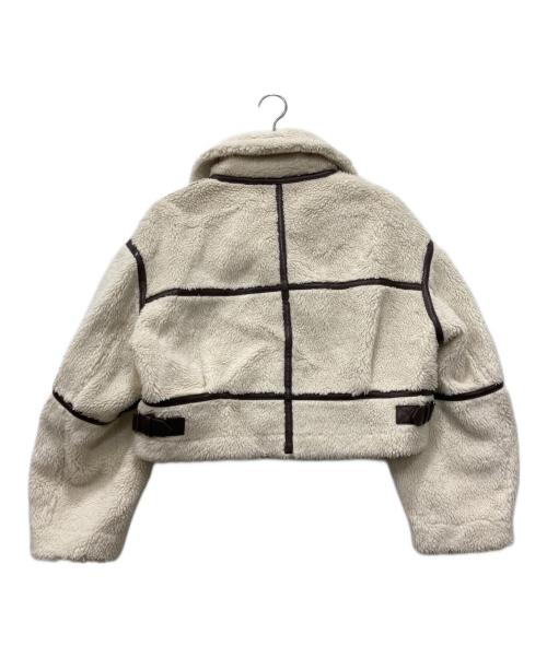 FRAY ID（フレイ アイディー）FRAY ID (フレイ アイディー) ショートボンバージャケット ホワイト サイズ:FREEの古着・服飾アイテム