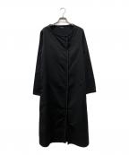 LIMI feuリミフゥ）の古着「デザインノーカラーシャツワンピース」｜ブラック