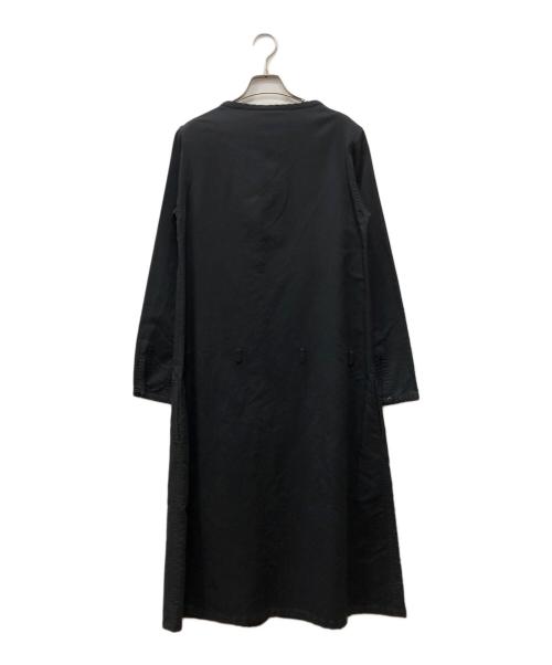 LIMI feu（リミフゥ）LIMI feu (リミフゥ) デザインノーカラーシャツワンピース ブラック サイズ:不明の古着・服飾アイテム