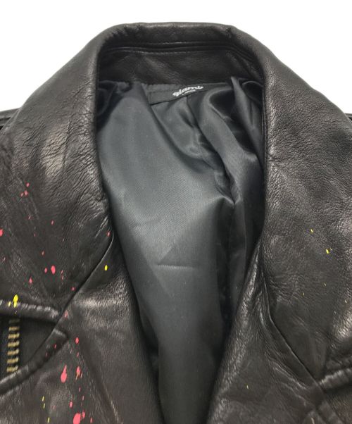 glamb（グラム）glamb (グラム) ANARCHY PAINT RIDERS JKT ブラック サイズ:Lの古着・服飾アイテム
