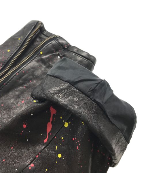 glamb（グラム）glamb (グラム) ANARCHY PAINT RIDERS JKT ブラック サイズ:Lの古着・服飾アイテム