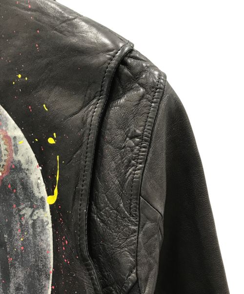 glamb（グラム）glamb (グラム) ANARCHY PAINT RIDERS JKT ブラック サイズ:Lの古着・服飾アイテム