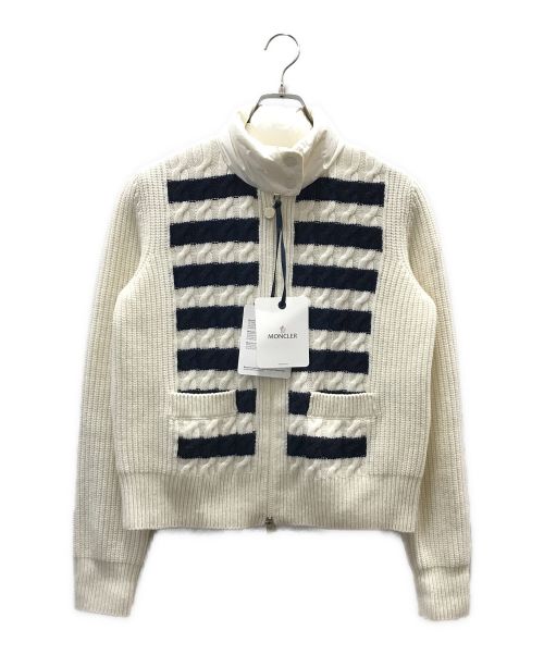 MONCLER（モンクレール）MONCLER (モンクレール) ダウンニットカーディガン アイボリー サイズ:Sの古着・服飾アイテム