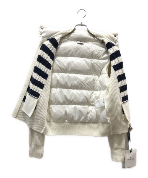 MONCLER（モンクレール）MONCLER (モンクレール) ダウンニットカーディガン アイボリー サイズ:Sの古着・服飾アイテム