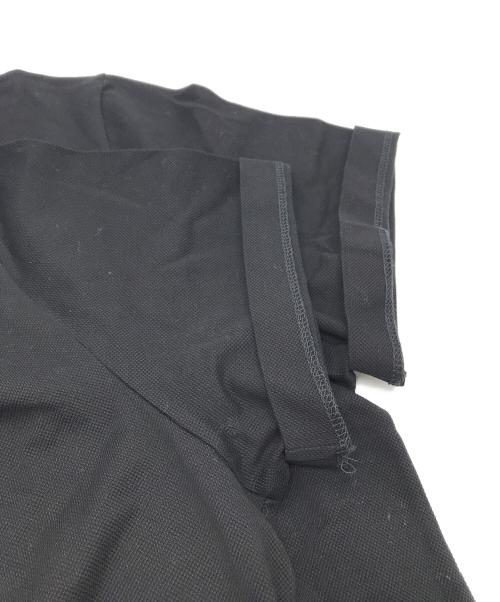 VERSACE（ヴェルサーチェ）VERSACE (ヴェルサーチェ) ロゴ刺繍ポロシャツ ブラック サイズ:2XL 未使用品の古着・服飾アイテム