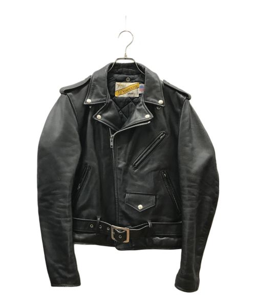 PERFECTO by Schott（パーフェクト バイ ショット）PERFECTO by Schott (パーフェクト バイ ショット) ダブルライダースジャケット ブラック サイズ:36の古着・服飾アイテム