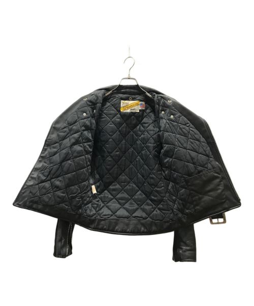 PERFECTO by Schott（パーフェクト バイ ショット）PERFECTO by Schott (パーフェクト バイ ショット) ダブルライダースジャケット ブラック サイズ:36の古着・服飾アイテム