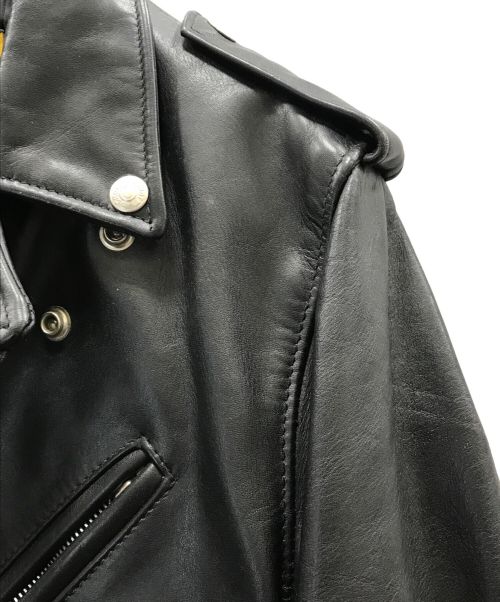 PERFECTO by Schott（パーフェクト バイ ショット）PERFECTO by Schott (パーフェクト バイ ショット) ダブルライダースジャケット ブラック サイズ:36の古着・服飾アイテム
