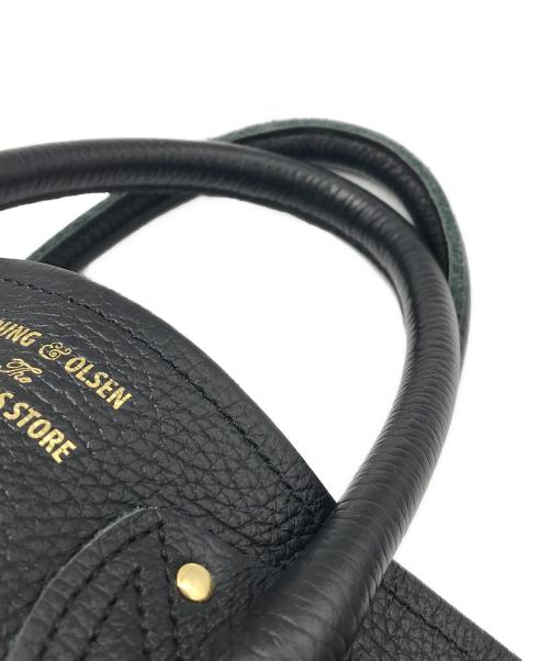 YOUNG & OLSEN The DRYGOODS STORE（ヤングアンドオルセン ザ ドライグッズストア）YOUNG & OLSEN The DRYGOODS STORE (ヤングアンドオルセン ザ ドライグッズストア) FRAMeWORK (フレームワーク) 2WAYストラップ HELLOバッグ ブラック サイズ:下記参照の古着・服飾アイテム