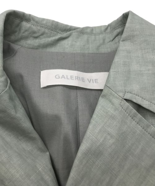GALERIE VIE（ギャルリーヴィー）GALERIE VIE (ギャルリーヴィー) チンツリネン トレンチコート グリーン サイズ:FREEの古着・服飾アイテム
