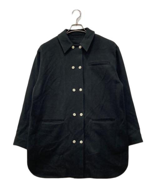 Ameri（アメリ）AMERI (アメリ) ウールロングスリーブシャツジャケット ブラック サイズ:Fの古着・服飾アイテム