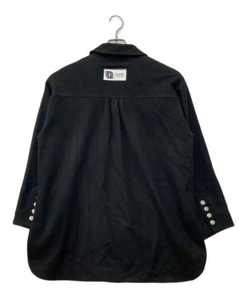 Ameri（アメリ）AMERI (アメリ) ウールロングスリーブシャツジャケット ブラック サイズ:Fの古着・服飾アイテム