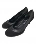 CHANELシャネル）の古着「マトラッセ スウェードパンプス」｜ブラック