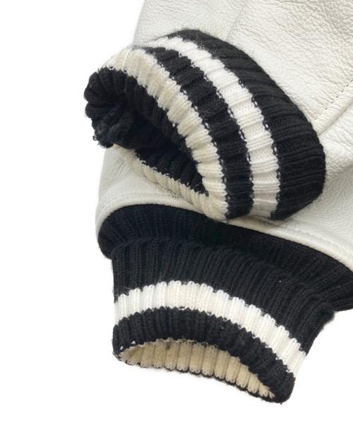 nano・universe（ナノ・ユニバース）nano・universe (ナノ・ユニバース) VANSON (バンソン) 別注 レザー アワード スタジャン ブラック サイズ:Sの古着・服飾アイテム