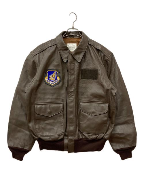 DSCP（ディーエスシーピー）DSCP (ディーエスユーピー) A-2フライトレザージャケット ブラウン サイズ:44Rの古着・服飾アイテム