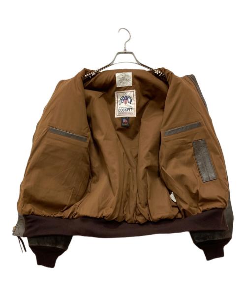 DSCP（ディーエスシーピー）DSCP (ディーエスユーピー) A-2フライトレザージャケット ブラウン サイズ:44Rの古着・服飾アイテム