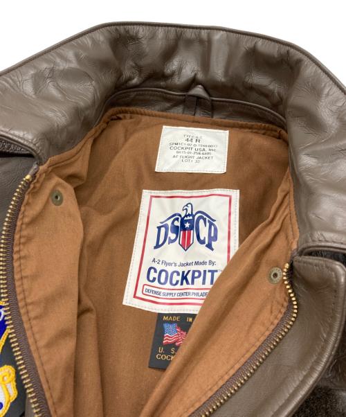 DSCP（ディーエスシーピー）DSCP (ディーエスユーピー) A-2フライトレザージャケット ブラウン サイズ:44Rの古着・服飾アイテム