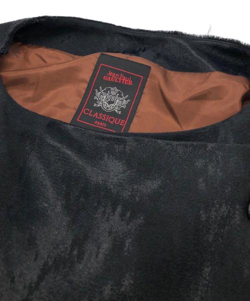 Jean Paul GAULTIER CLASSIQUE（ジャンポールゴルチエクラシック）Jean Paul GAULTIER CLASSIQUE (ジャンポールゴルチエクラシック) ノーカラーコート ブラック サイズ:40の古着・服飾アイテム