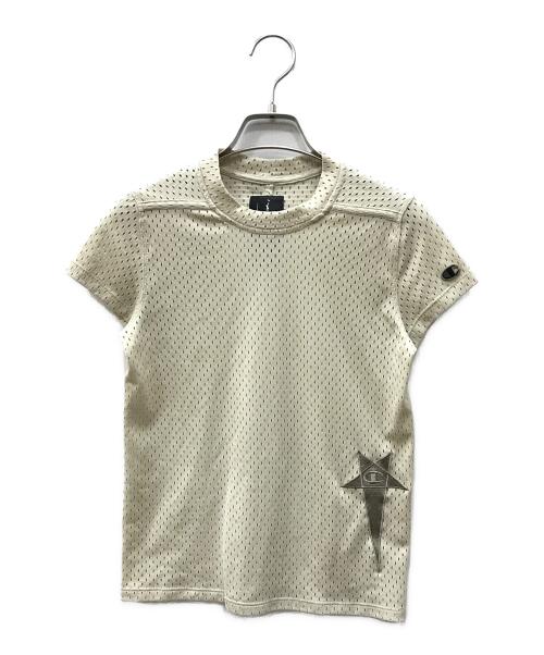 RICK OWENS（リックオウエンス）RICK OWENS (リックオウエンス) Champion (チャンピオン) メッシュTシャツ ベージュ サイズ:Mの古着・服飾アイテム