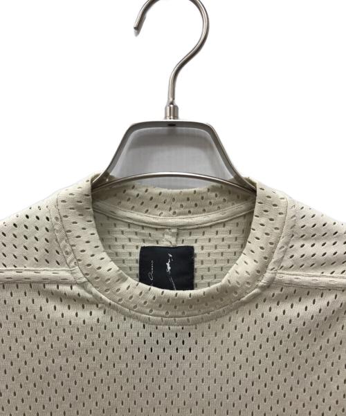 RICK OWENS（リックオウエンス）RICK OWENS (リックオウエンス) Champion (チャンピオン) メッシュTシャツ ベージュ サイズ:Mの古着・服飾アイテム