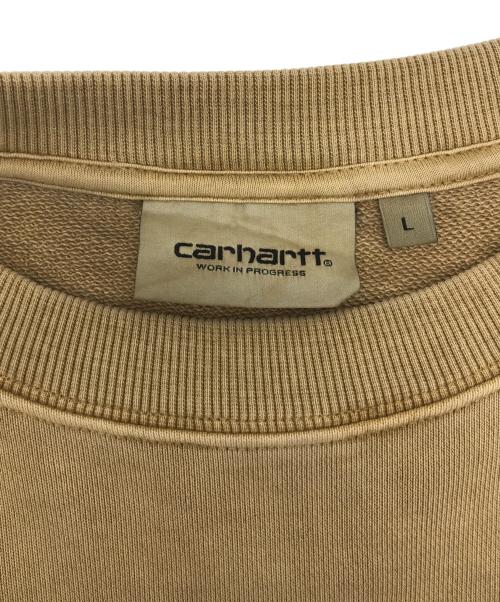 Carhartt WIP（カーハート ワークインプログレス）CARHARTT WIP (カーハート ワークインプログレス) FELT SCRIPT SWEAT ベージュ サイズ:Lの古着・服飾アイテム