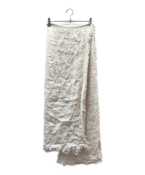 ASAUCE MELER（アソースメレ）ASAUCE MELER (アソースメレ) リネンストール アイボリー サイズ:下記参照の古着・服飾アイテム