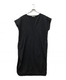 CristaSeya×journal standard luxe（クリスタセヤ×ジャーナルスタンダード ラックス）の古着「別注FELTED WOOL CAFTAN DRESS」｜ブラック