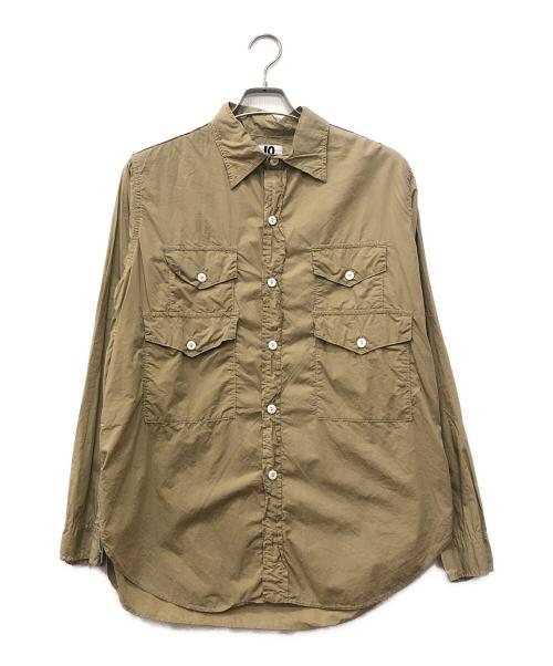 POST O'ALLS（ポストオーバーオールズ）POST O'ALLS (ポストオーバーオールズ) TENBOX (テンボックス) TRAVELER SHIRT ベージュ サイズ:Lの古着・服飾アイテム