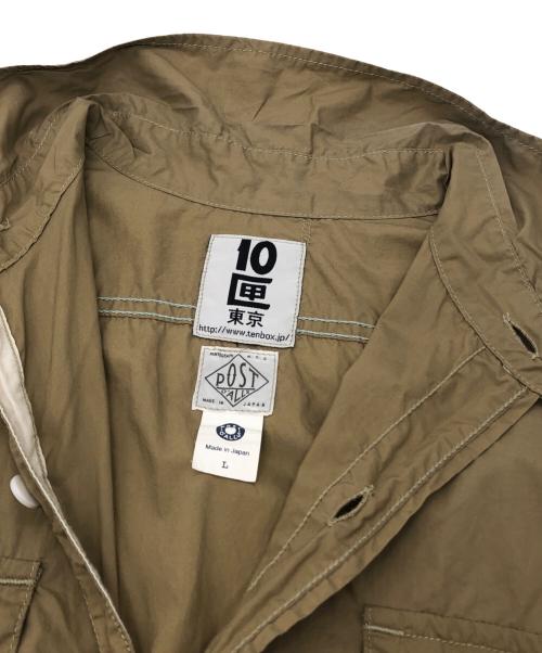 POST O'ALLS（ポストオーバーオールズ）POST O'ALLS (ポストオーバーオールズ) TENBOX (テンボックス) TRAVELER SHIRT ベージュ サイズ:Lの古着・服飾アイテム
