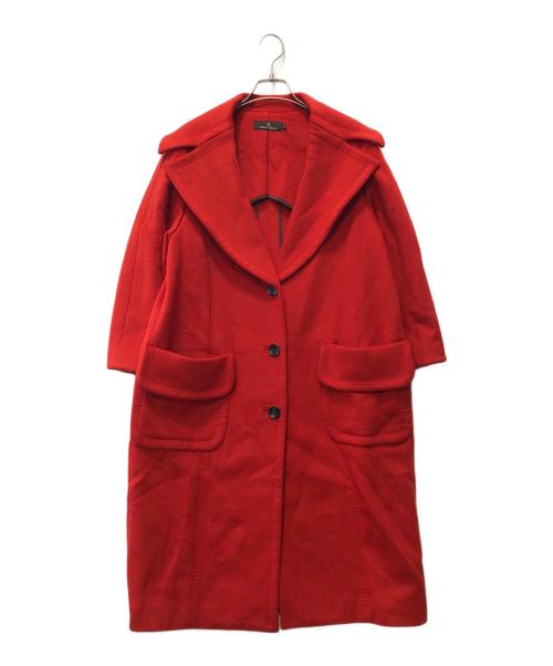 mikako nakamura（ミカコ ナカムラ）mikako nakamura (ミカコ ナカムラ) カシミヤコート レッド サイズ:38の古着・服飾アイテム