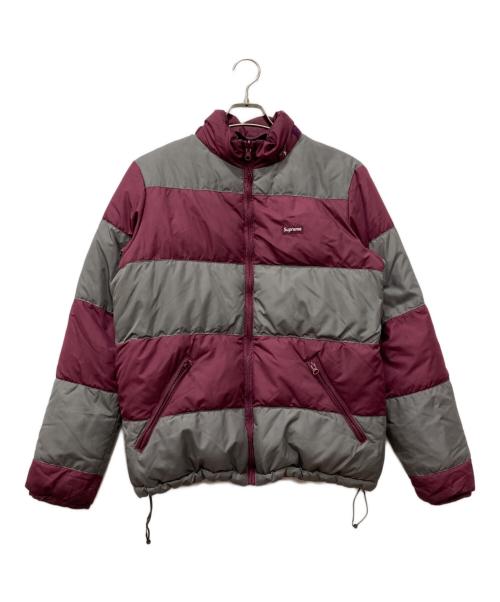 SUPREME（シュプリーム）Supreme (シュプリーム) reversible striped down jacket パープル サイズ:Sの古着・服飾アイテム