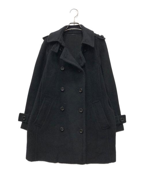 BURBERRY LONDON（バーバリーロンドン）BURBERRY LONDON (バーバリーロンドン) ウールハーフコート ブラック サイズ:38の古着・服飾アイテム