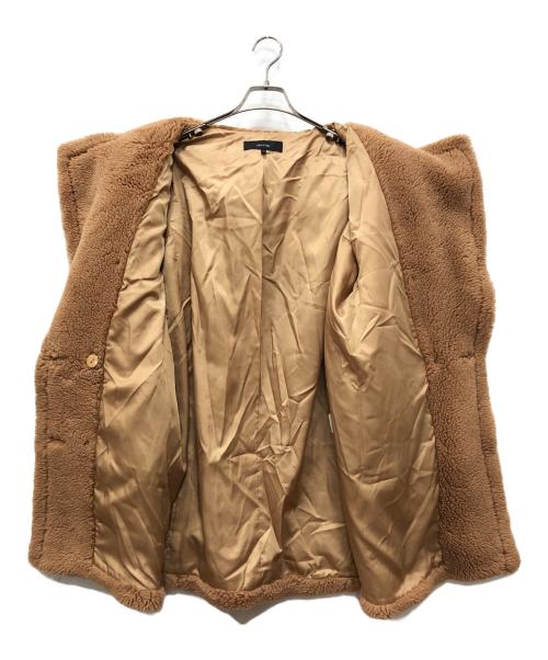 allureville（アルアバイル）allureville (アルアバイル) ウールMIXボアピーコート ブラウン サイズ:1の古着・服飾アイテム