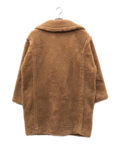 allureville（アルアバイル）allureville (アルアバイル) ウールMIXボアピーコート ブラウン サイズ:1の古着・服飾アイテム