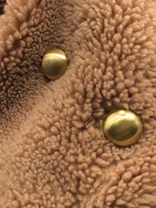 allureville（アルアバイル）allureville (アルアバイル) ウールMIXボアピーコート ブラウン サイズ:1の古着・服飾アイテム