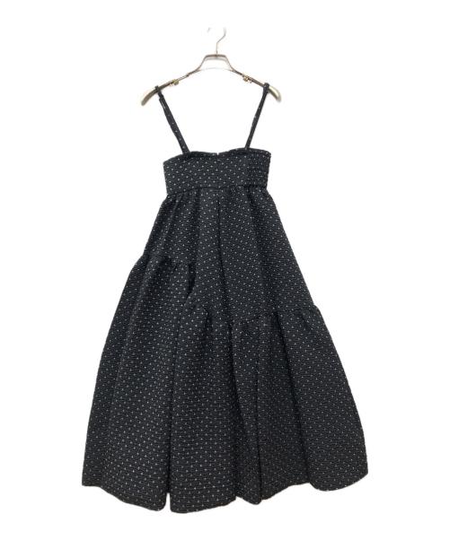 Bluelea（ブルレア）BLUELEA (ブルレア) Jacquard suspenders skirt ブラック サイズ:34の古着・服飾アイテム