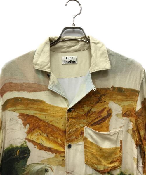 Acne studios（アクネ ストゥディオス）Acne studios (アクネ ストゥディオス) 総柄半袖シャツ アイボリー サイズ:46の古着・服飾アイテム