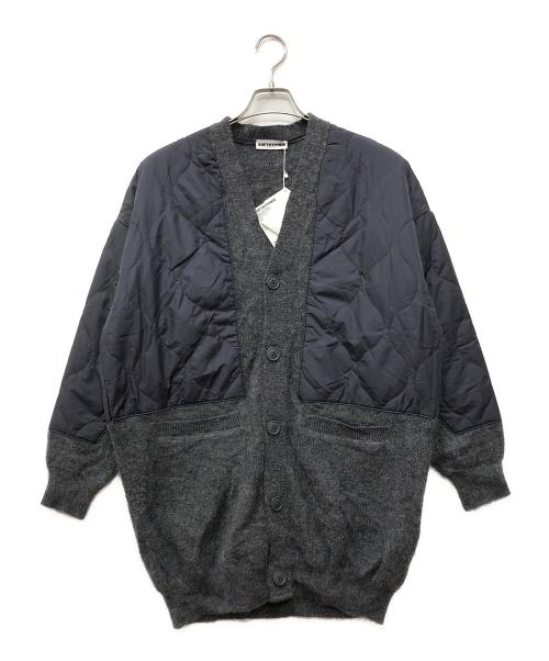 SOFTHYPHEN（ソフトハイフン）SOFTHYPHEN (ソフトハイフン) Quilting Mix Mohair Long Cardigan ブラック サイズ:1の古着・服飾アイテム